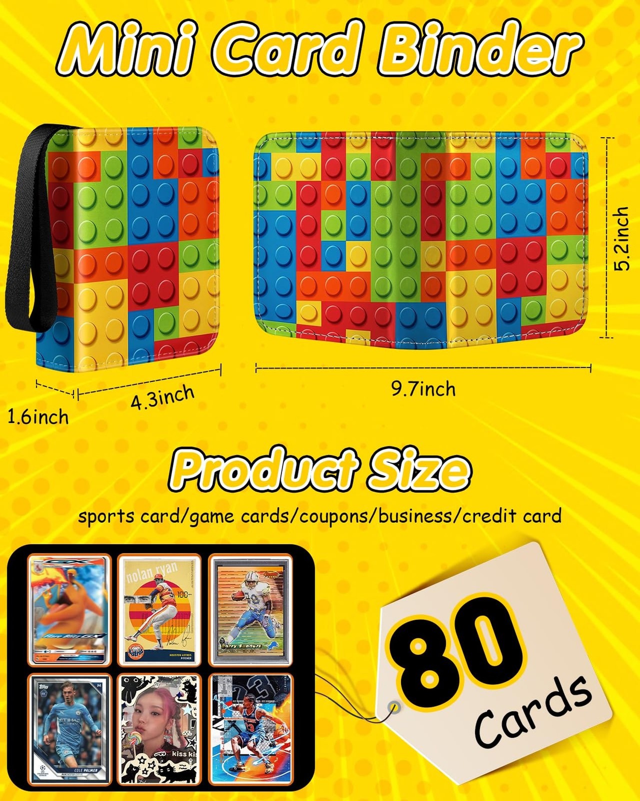 Lotadilo for 1 Pocket Card Binder Mini Size for 80 Cards – Small Trading Card…