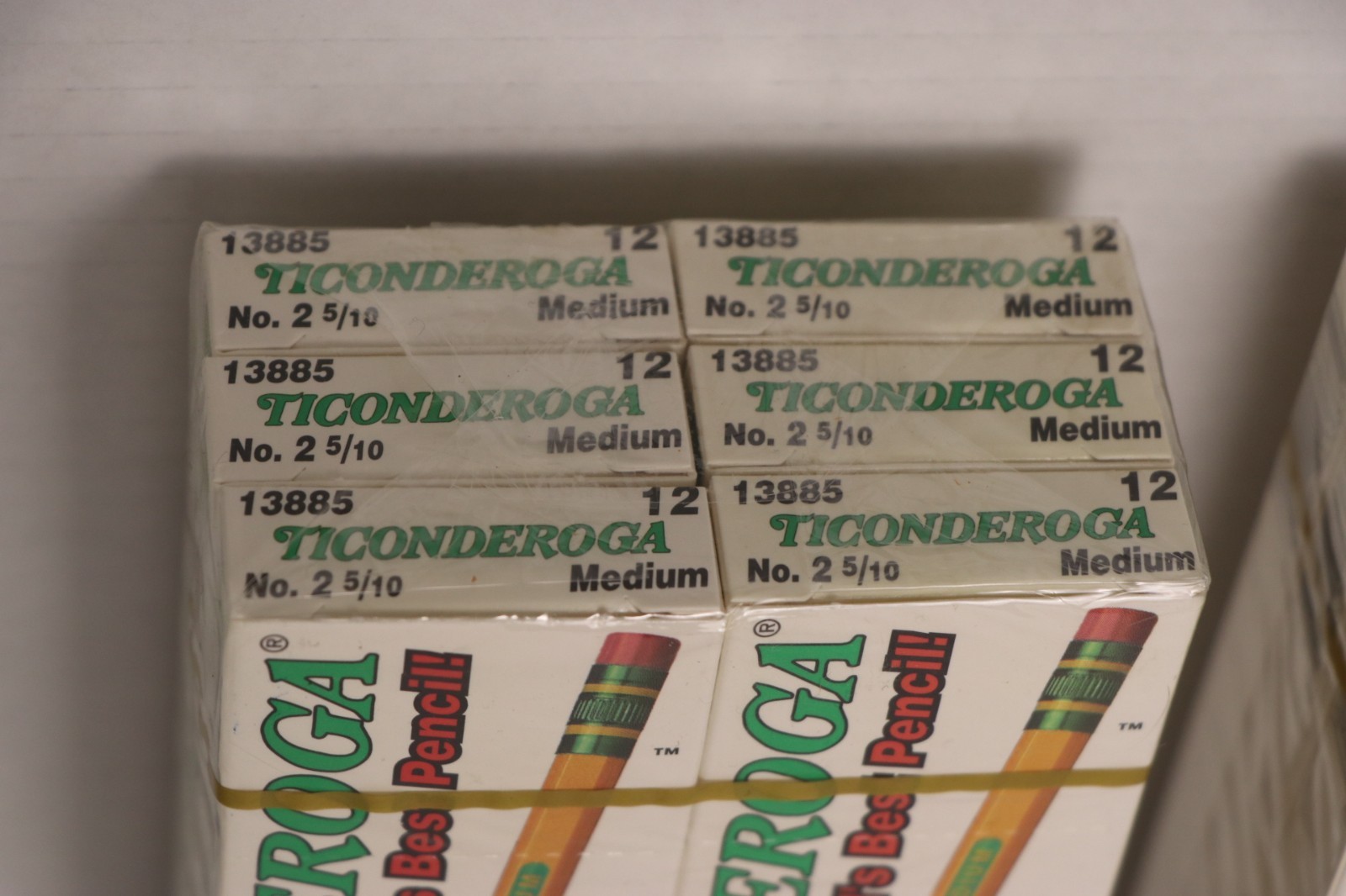 Vintage 12 Boxes Wood Pencils Dixon Ticonderoga No. 2 1/2 Medium Pencils