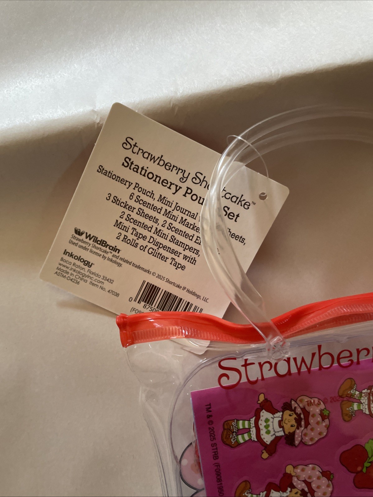 NEW Strawberry Shortcake Stationary Pouch Set Pencils Stickers, Journal, Markers