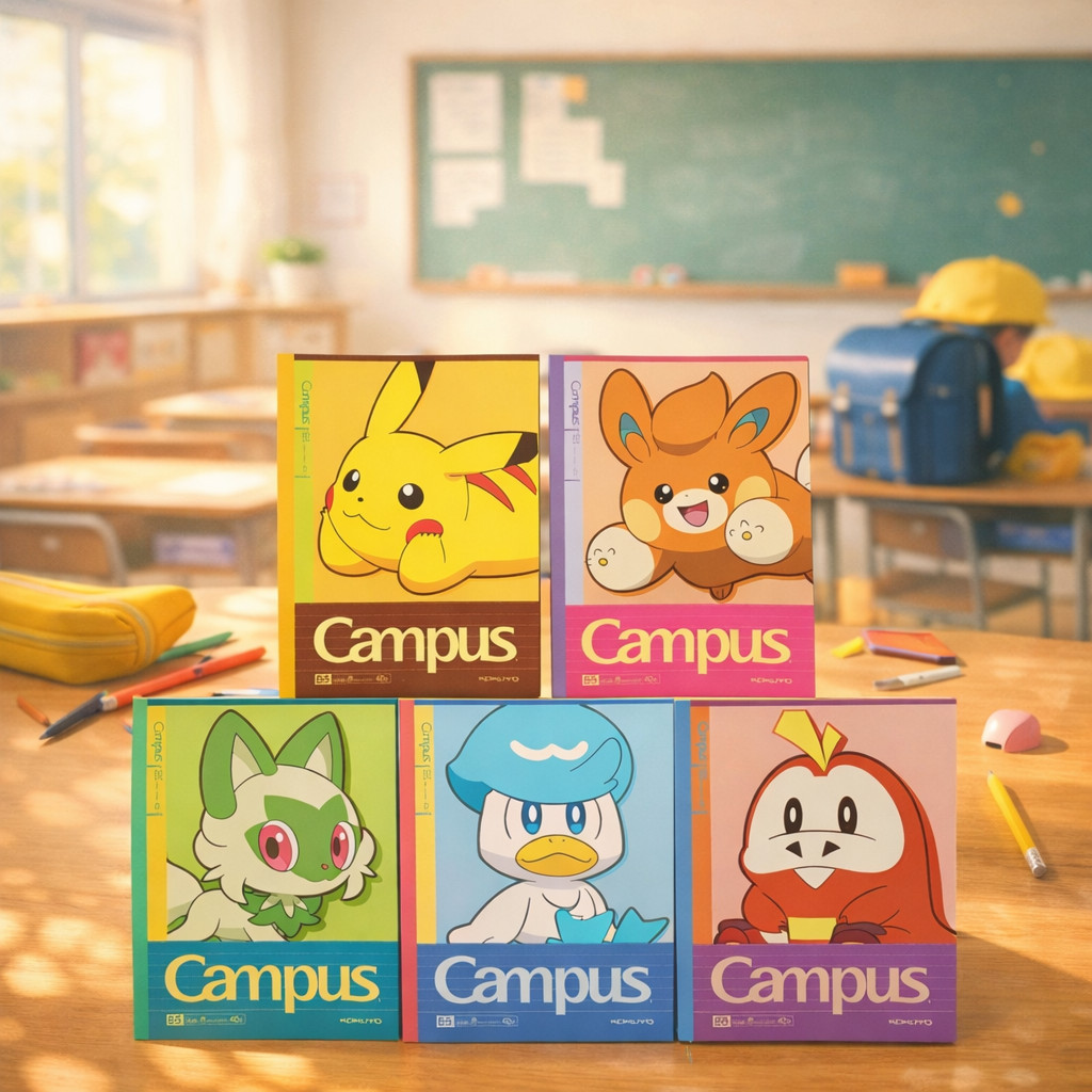 Pokemon Campus Premium Notebooks 5-Pack Set⚡, US Seller