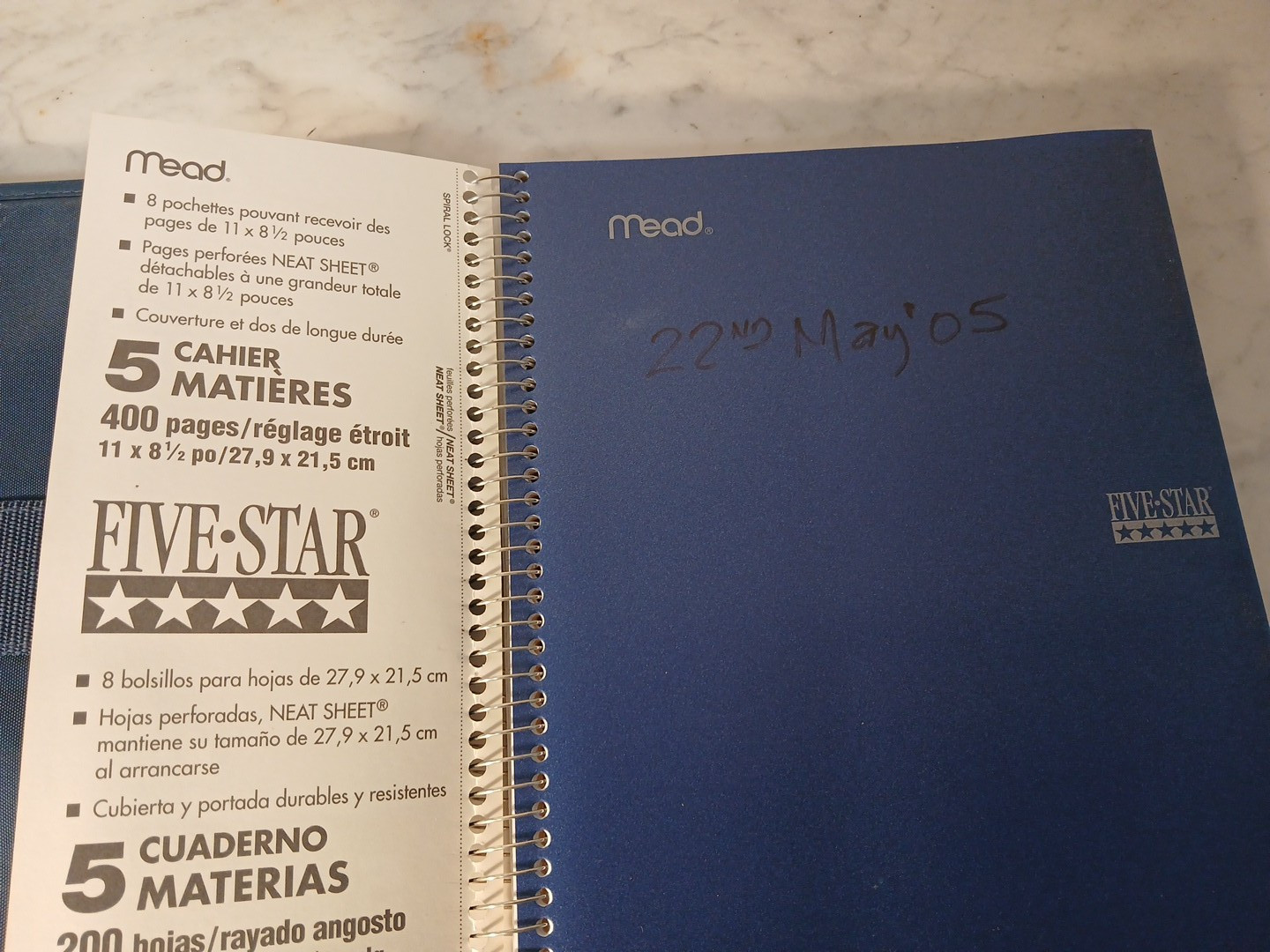 Vintage y2k Mead Five Star First Gear Notebook and Nylon Cover School Binder