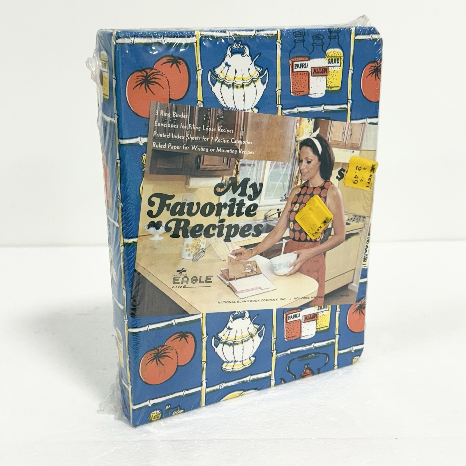 Vintage My Favorite Recipes Binder Eagle National Blank Book Retro MCM Kitchen