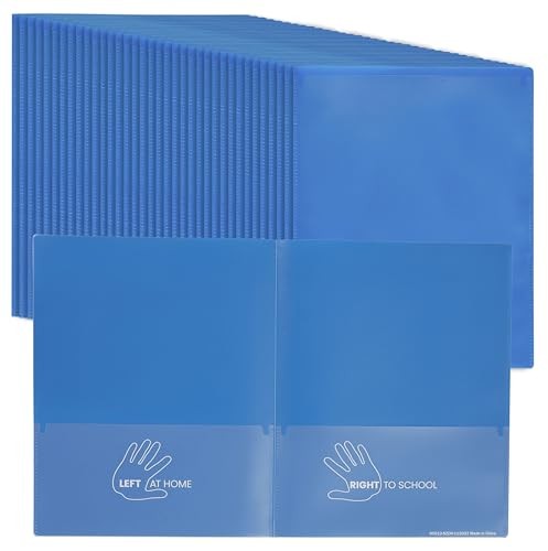 ECR4KIDS 36-PIECE POCKET PARENT-TEACHER CLASSROOM FOLDER, SCHOOL SUPPLIES BLUE