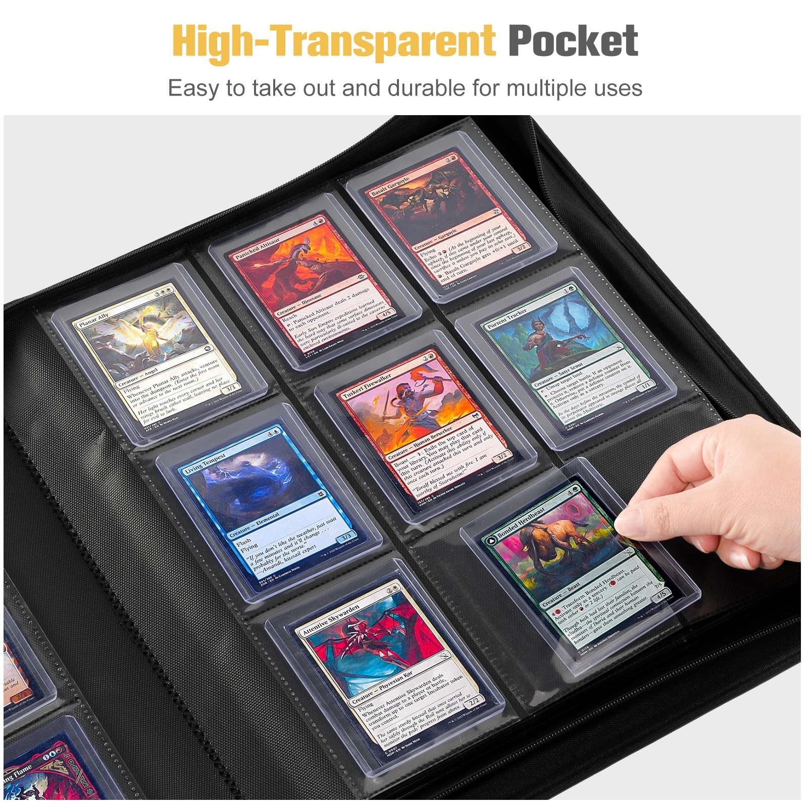 ProCase Top Loader Binder, 9 Pocket Holds 324 Toploaders, Waterproo… Fast Ship