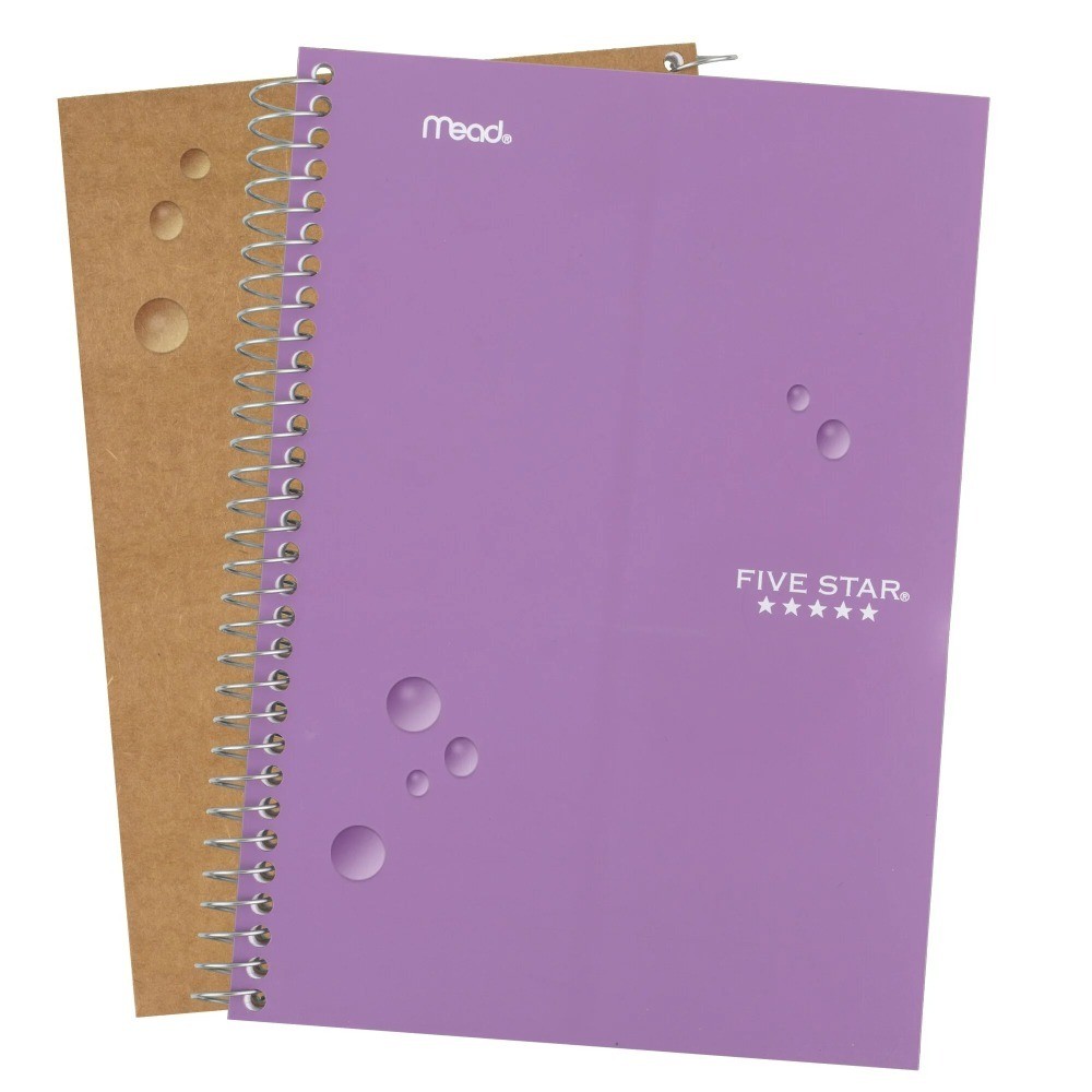 Spiral Notebook 2 Subject College Ruled 6 x 9.5 Inches 70 Sheets Amethyst Purple
