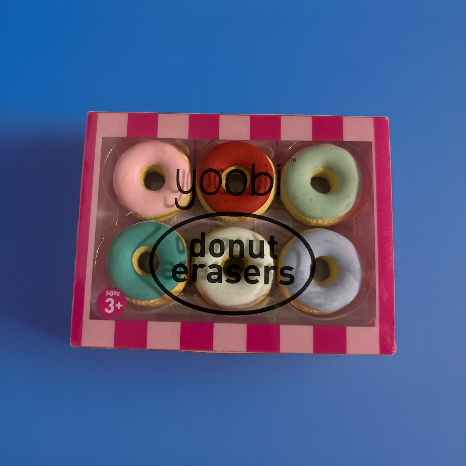 Yoobi Glazed Donut Erasers 2018. Boxed 6 Pack. New. Share Or Keep. Personality.