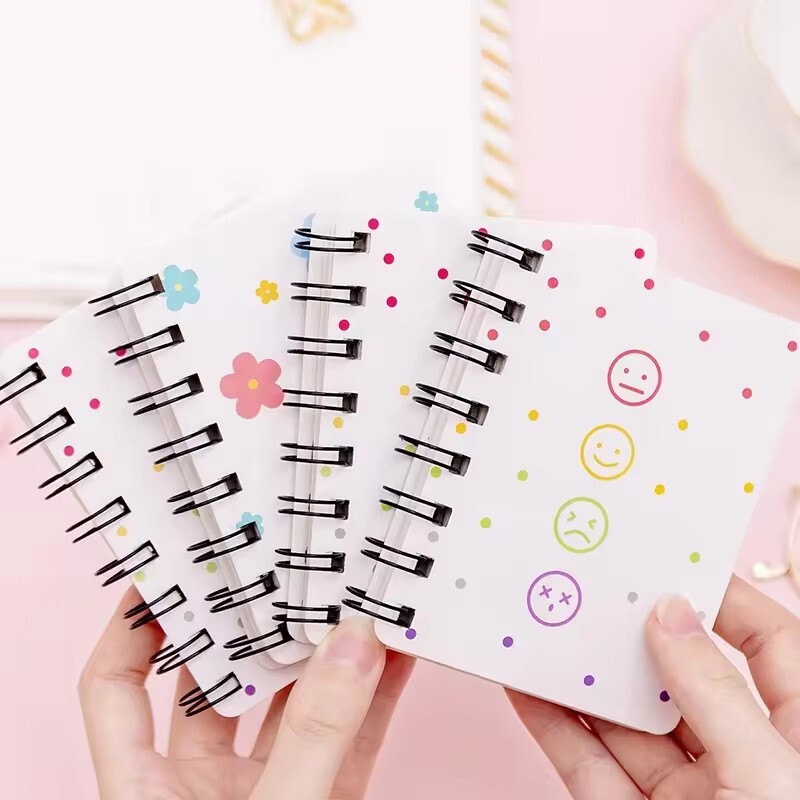 *****USA Seller***** 105 mm x 74 mm (A7) Cute Spiral Mini Notebook – 4 pieces