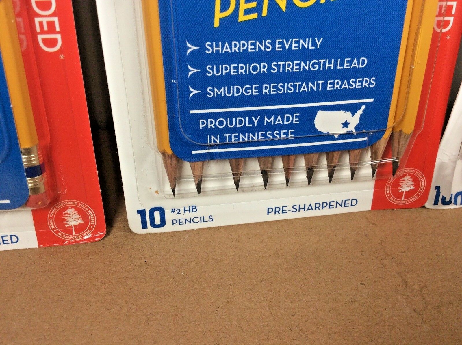 4 x 10 #2 Pencils Made In America USA Gold Premium Wood 40 Total Pencils
