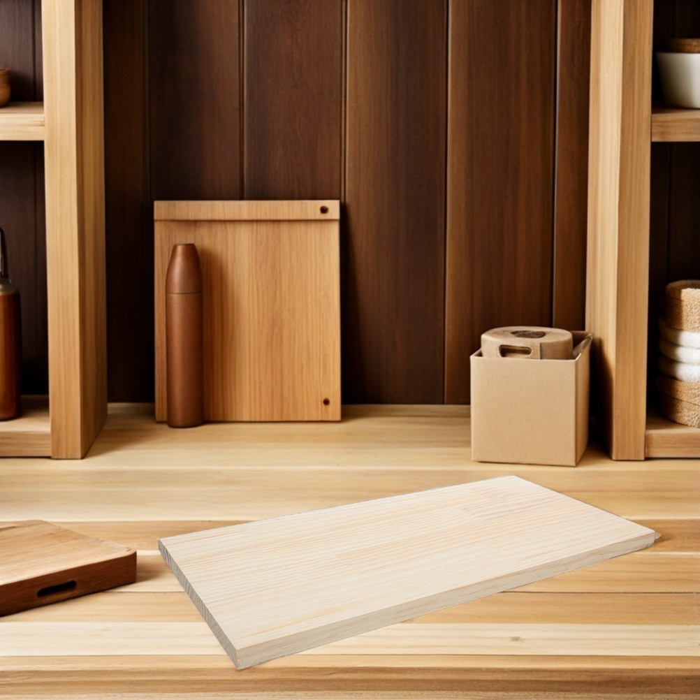 Natural Pine Board for Shelves Wooden Shelf Panel for Kitchen Cabinet Organizer