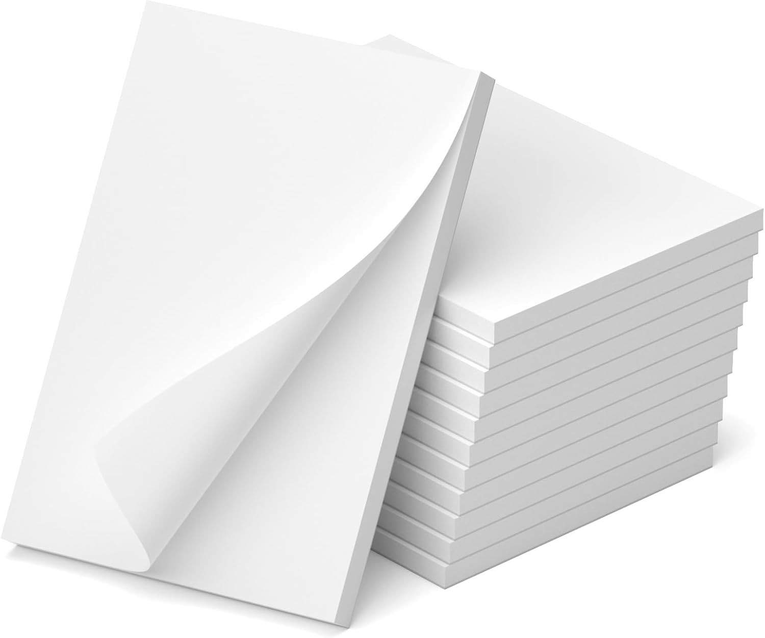 12 Pack Blank Note Pads 4×6 Inch, 50 Sheets Per Small Notepads, Blank Scratch