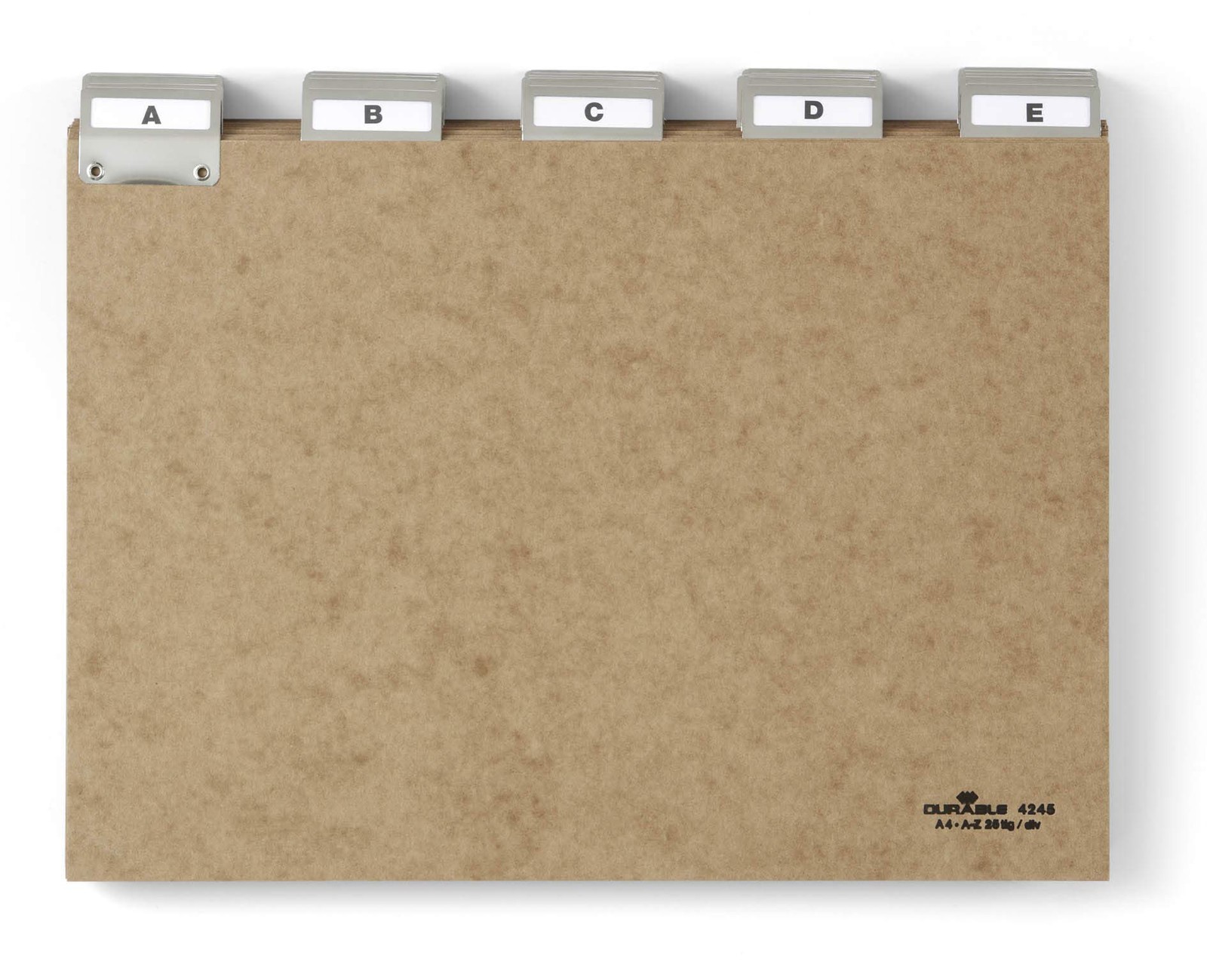 Durable 424511 Index A – Z Particle Board 5 / 5 Division Brown A4 landscape form