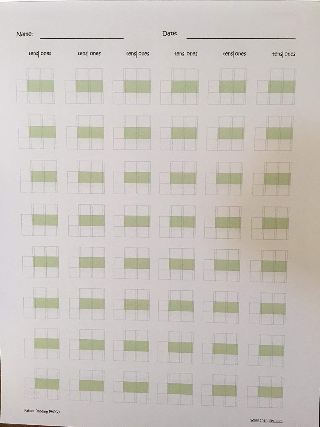 80-Page Channies Quick and Neat Math Line-Up Workbook for 1st-3rd Grade