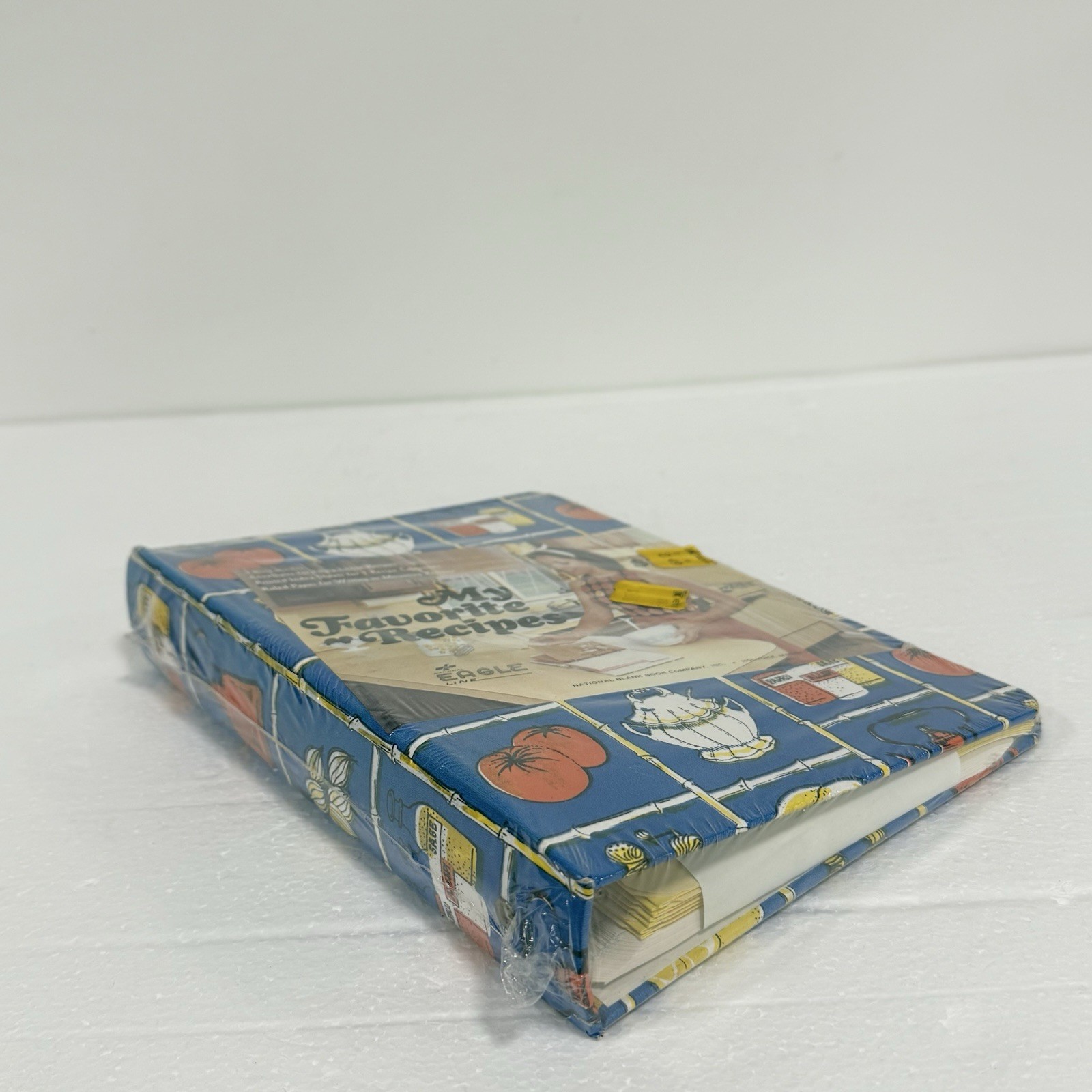 Vintage My Favorite Recipes Binder Eagle National Blank Book Retro MCM Kitchen