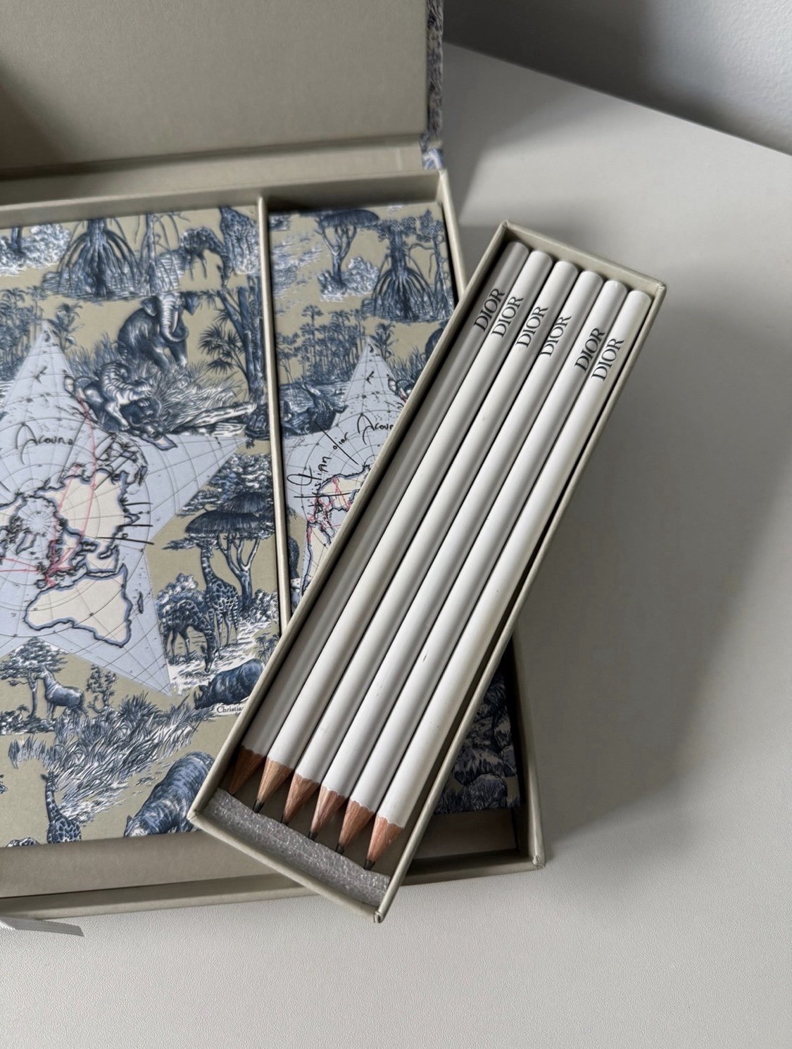 Dior Notebook & Dior 6 Pencil Set Around The World Limited Edition Gift Set