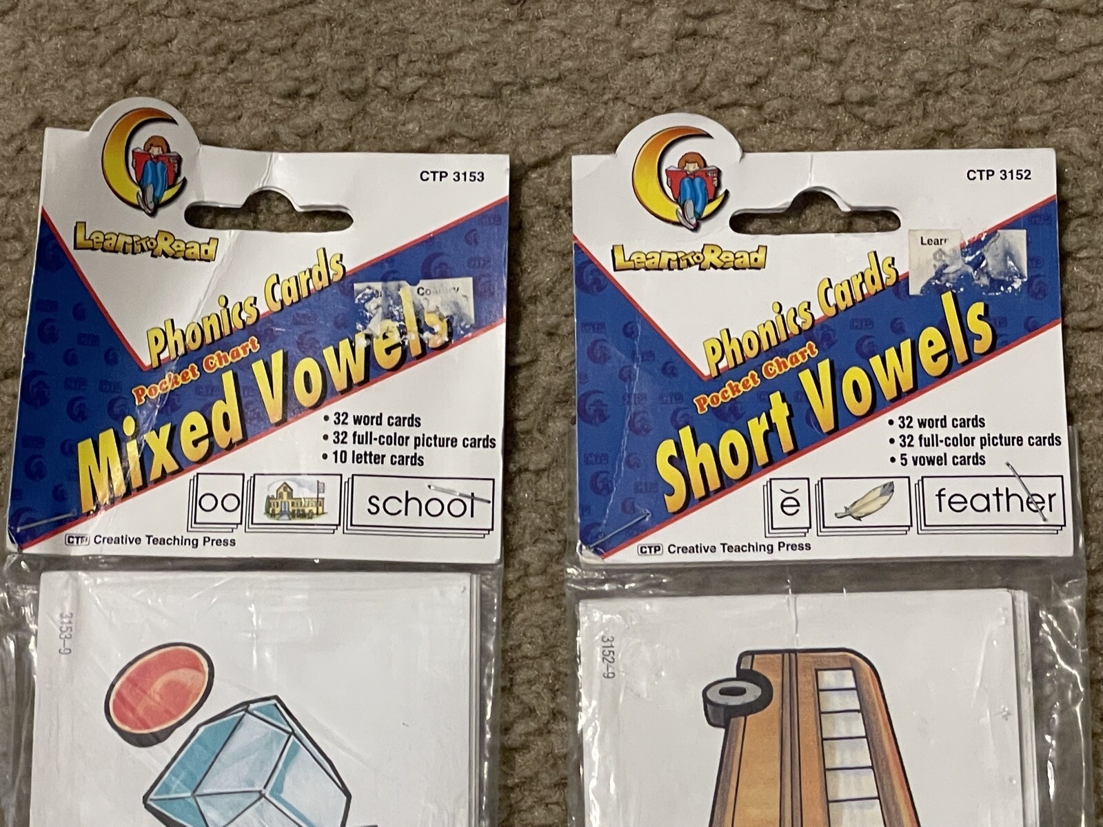 New Learn to Read Phonics Cards Pocket Chart Mixed & Short Vowels Class Border