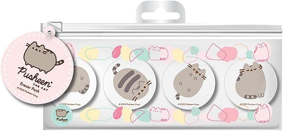 Pusheen – 4pk Eraser Set – New Stationery Sets – S300z