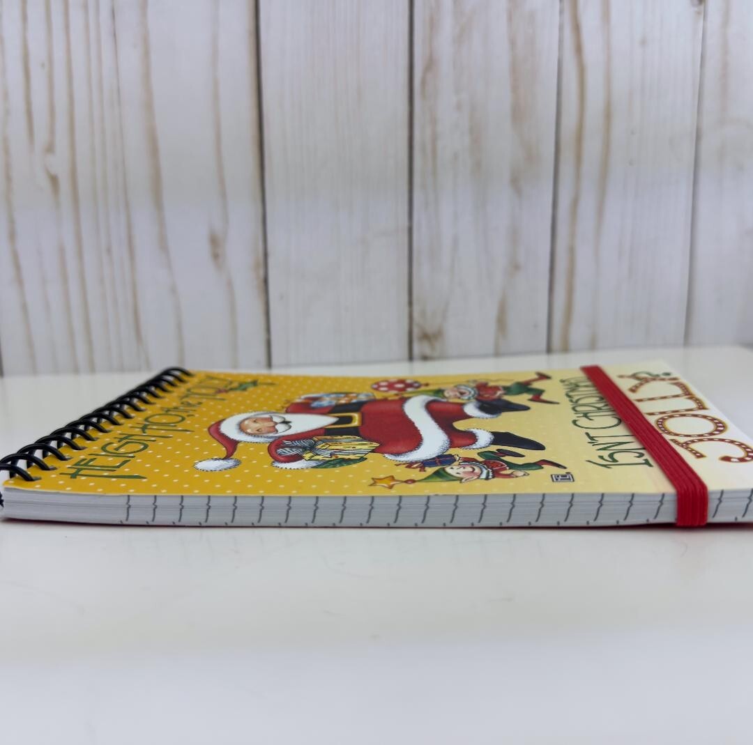 Mary Engelbreit Santa and Elves Christmas Spiral Tablet Notebook Lined with Band