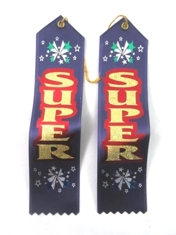 Lot of 2 Vintage Super Award Ribbons – The Diploma Mill Inc, USA Made