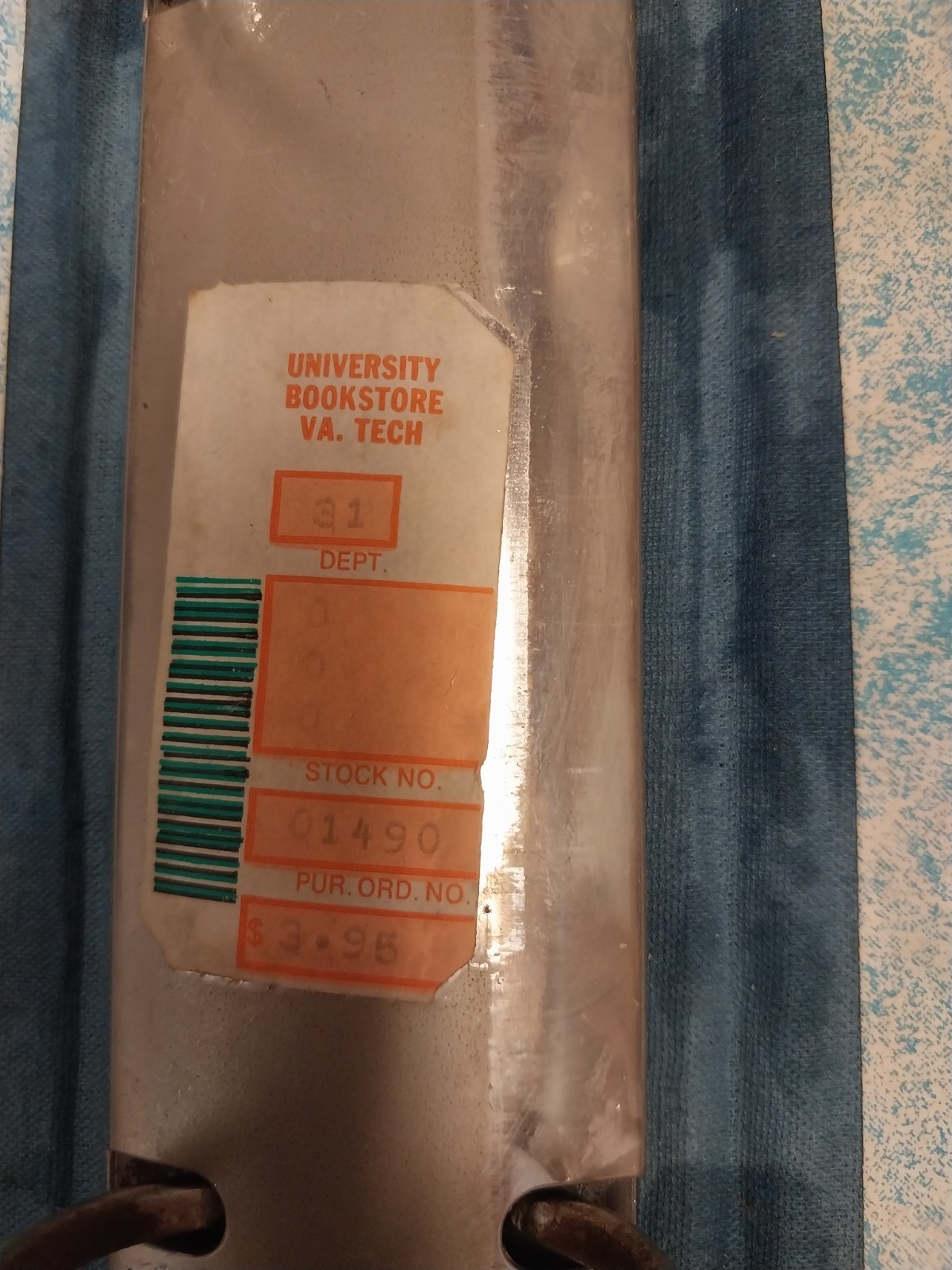 Vintage 1970s Cloth Denim 3 Ring Binders Set Of 2 Vernon McMillan Made In USA
