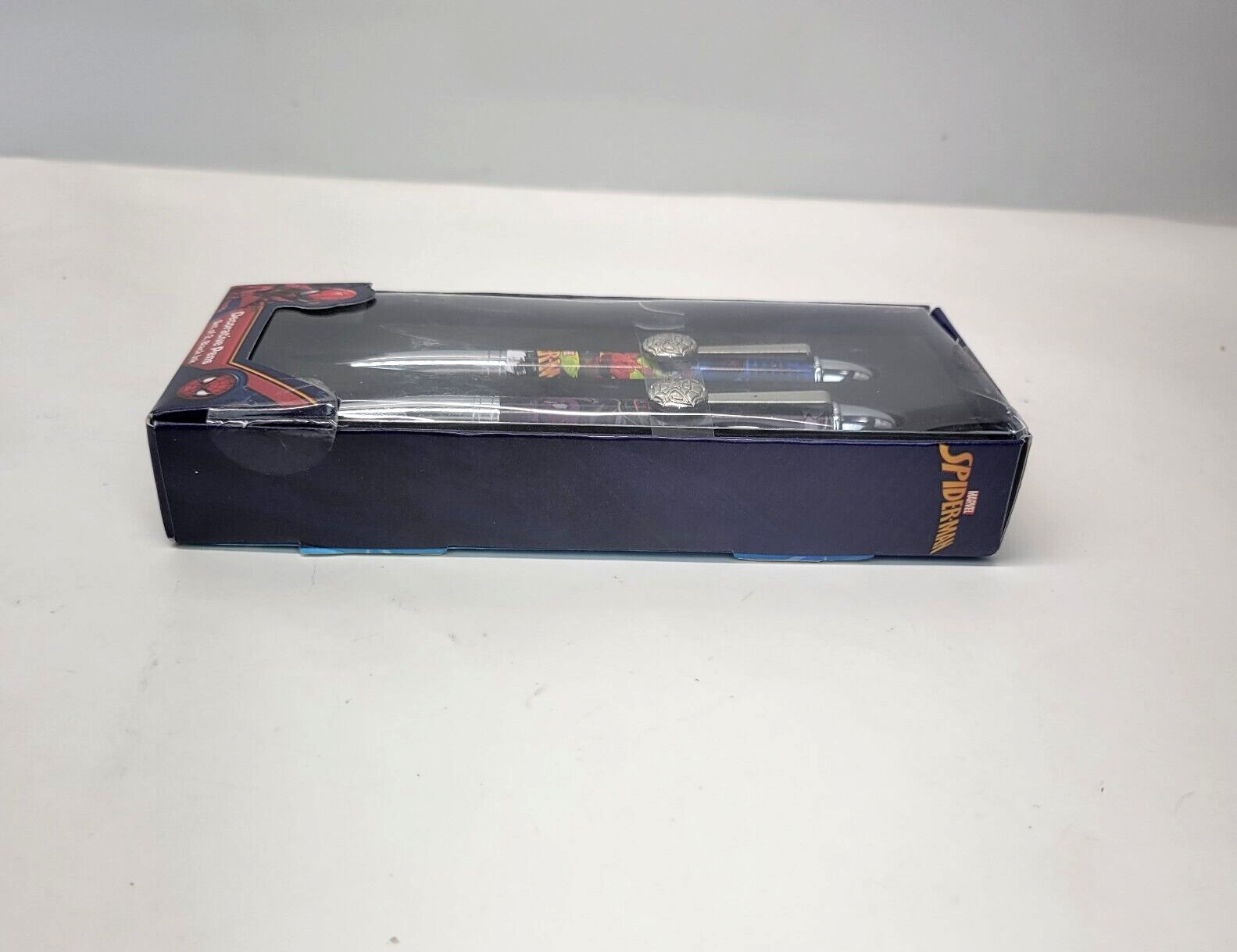 Marvel Spiderman Decorative Pens Set of 2 Black Ink Collectible New in Box