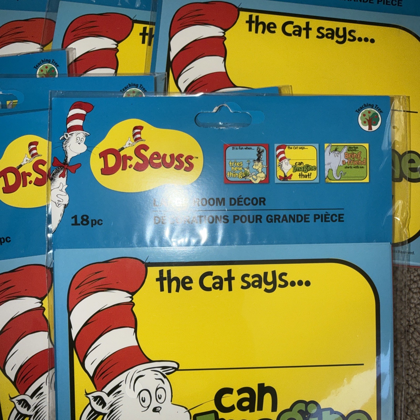 Kids Educational Dr. Seuss Learning To Read 18 Piece Fill In-NEW 9 Sets 18 Each