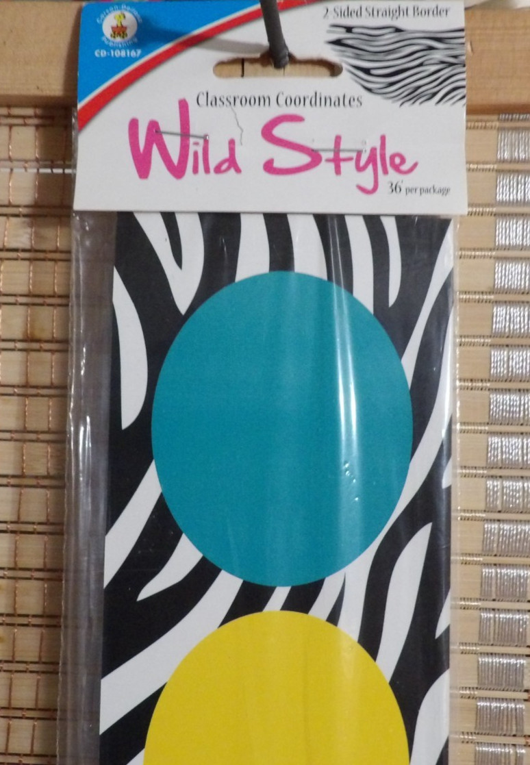 Carson Dellosa Wild Side 2-Sided Classroom Bulletin Board Border 3″x36′