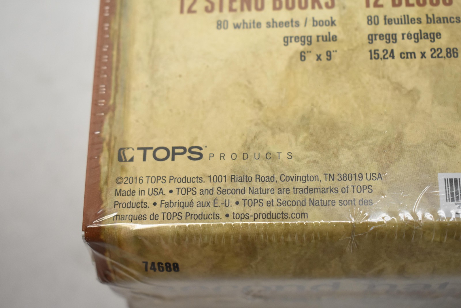 TOPS Second Nature Steno Books 12 Pack 6×9 80 Sheets Gregg Rule Made in USA