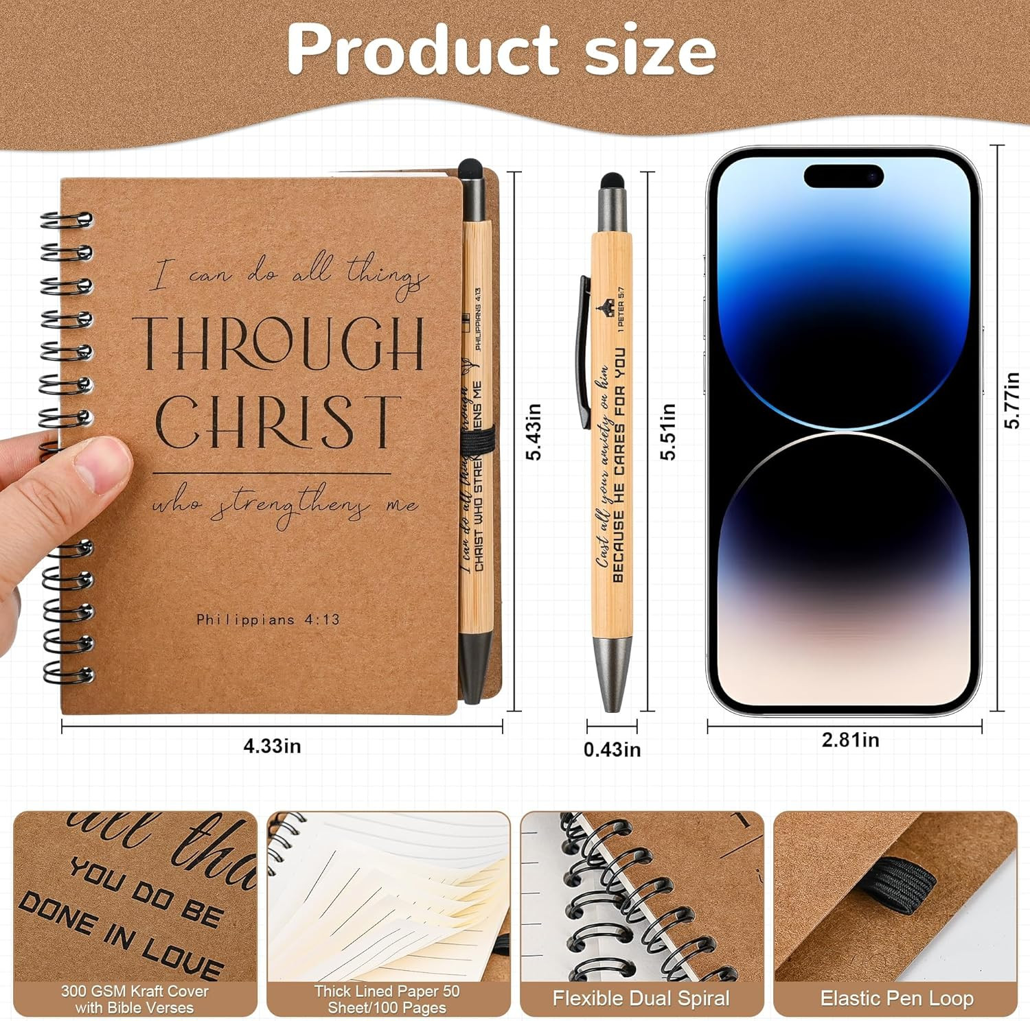 Bulk Christian Prayer Journals with Pens – 60 Sets for Church & Bible Study