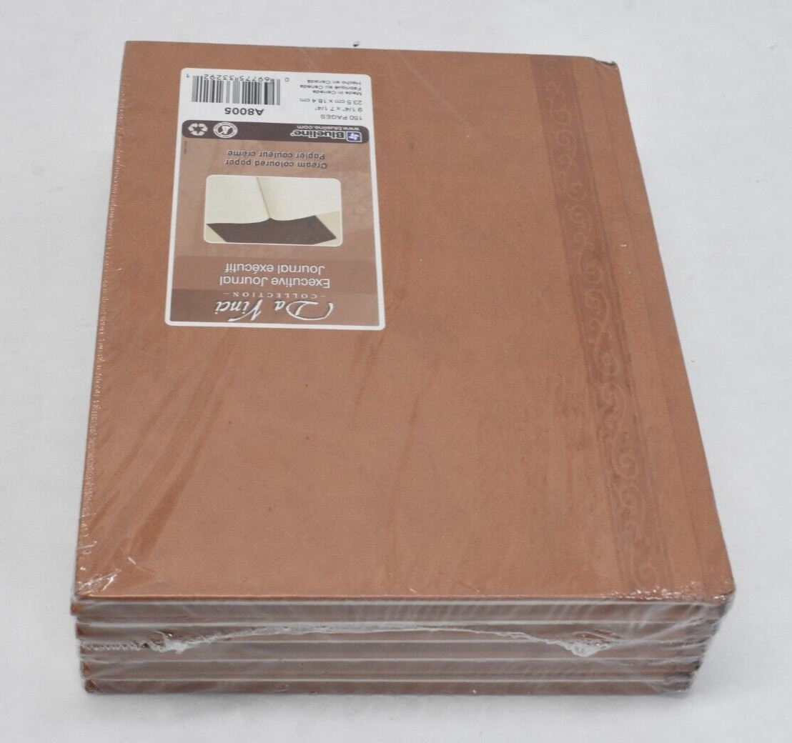 Da Vinci Notebook 1 Subject Medium College Rule Tan Hardcover 9.25″x7.25″ 5 Pack