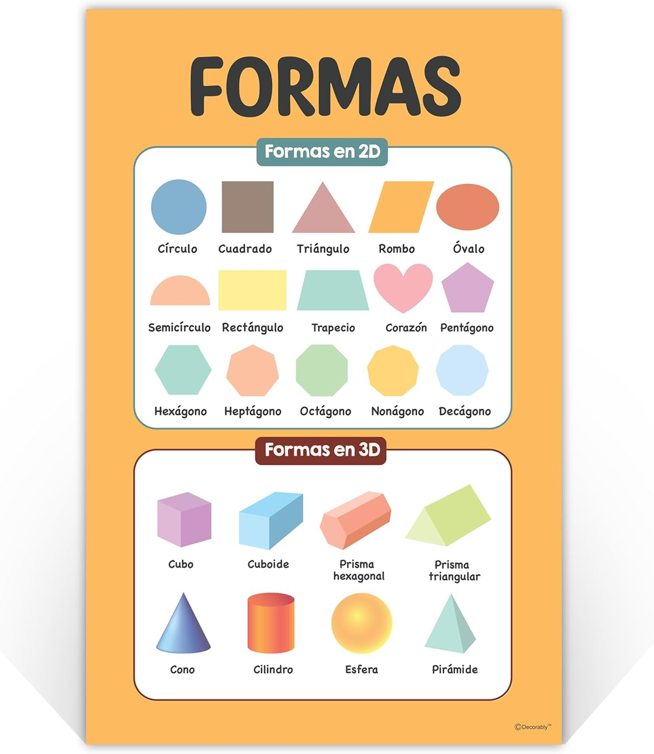 19 Boho Math Spanish Classroom Posters, 11X17In Educational Matte-Laminated for