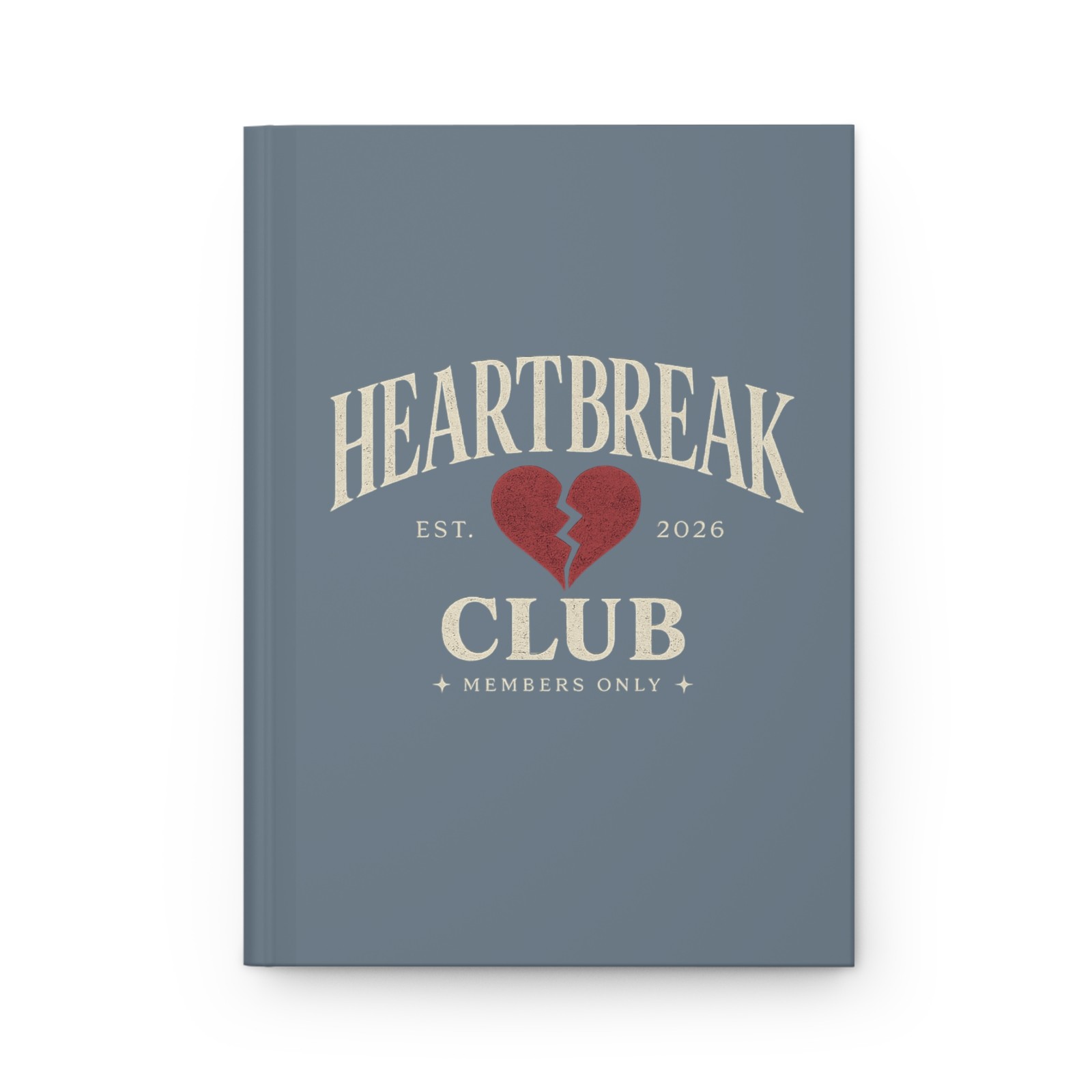 Heartbreak Club Hardcover Journal – Vintage Broken Heart Design Notebook – Dedim