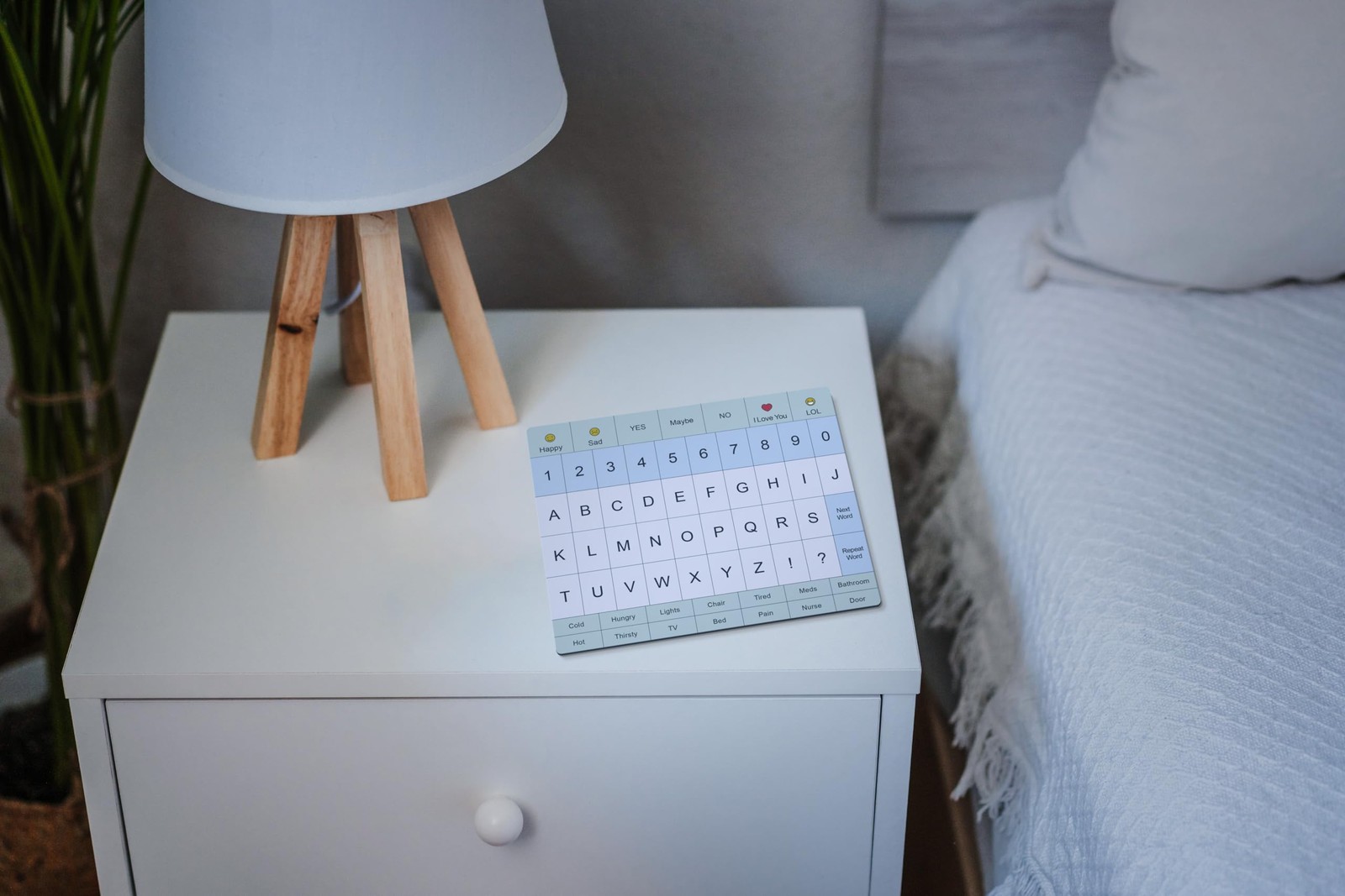 Communication Board For Adults- Non-Slip, Portable Letter Chart for Non-Verba…