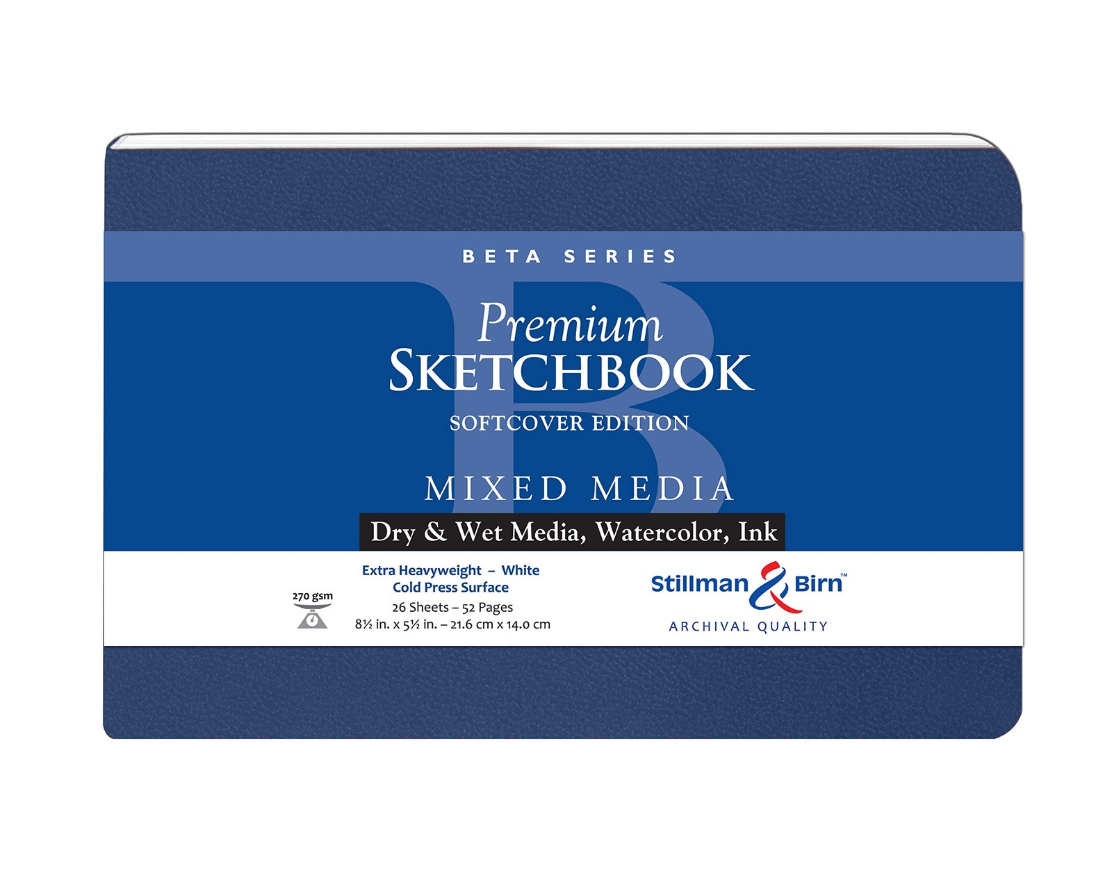 Stillman & Birn Beta Series – Softcover Sketchbook – Landscape 8 x 5 – 270gsm