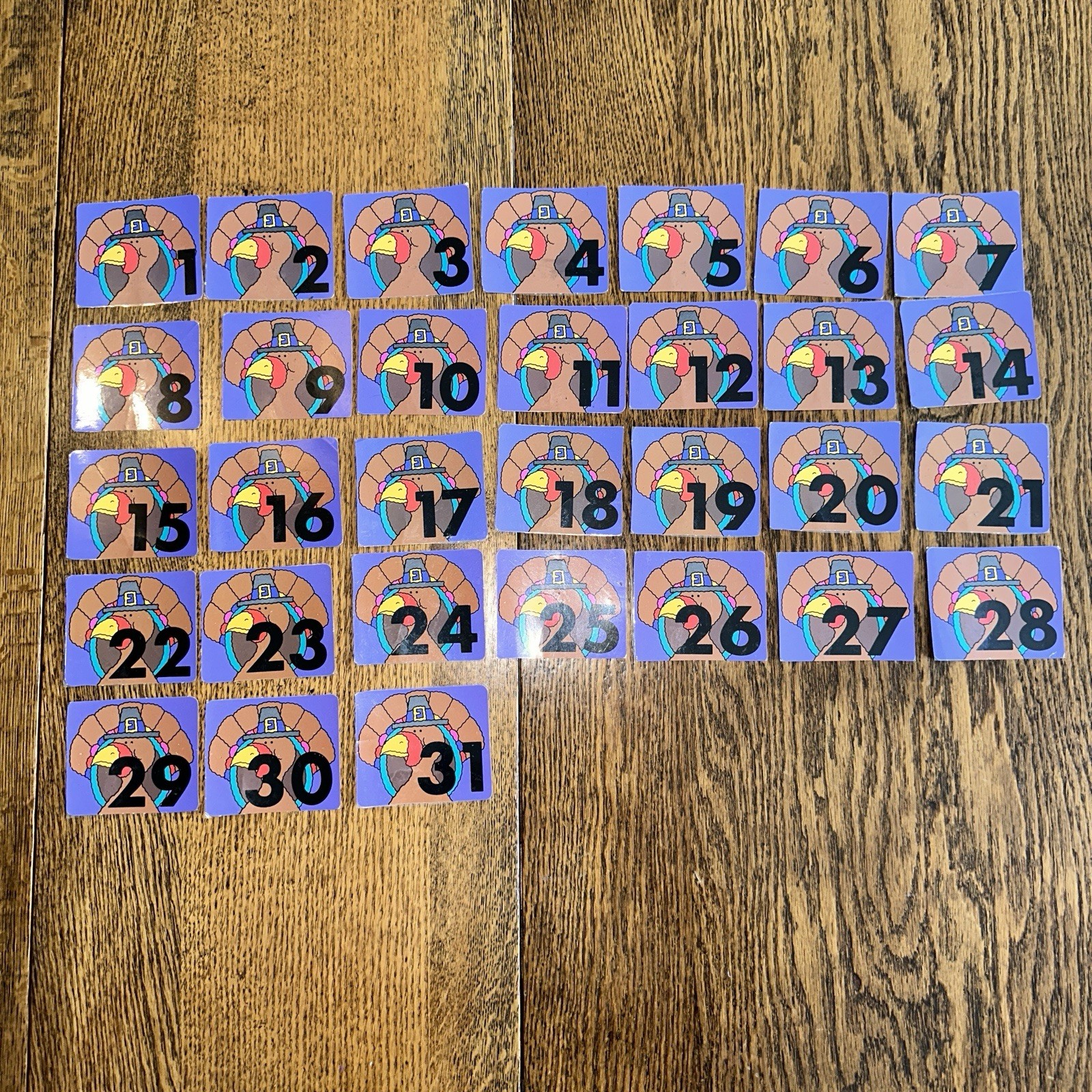 Vtg Carson Dellosa 90s 80s Calendar Pieces Turkeys Thanksgiving November Retro