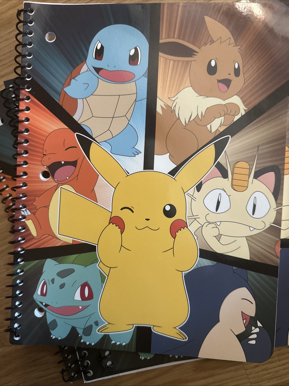 Lot 4 Pokémon Spiral Notebook with Pikachu & Characters Brand New