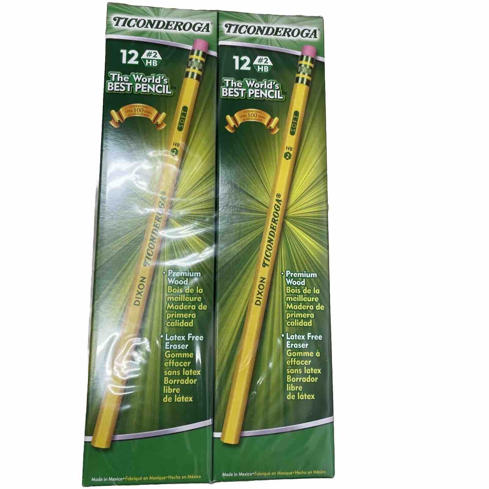 72 Ct. Ticonderoga Pencils Wood-Cased Graphite #2 HB Soft, Yellow, (13882)
