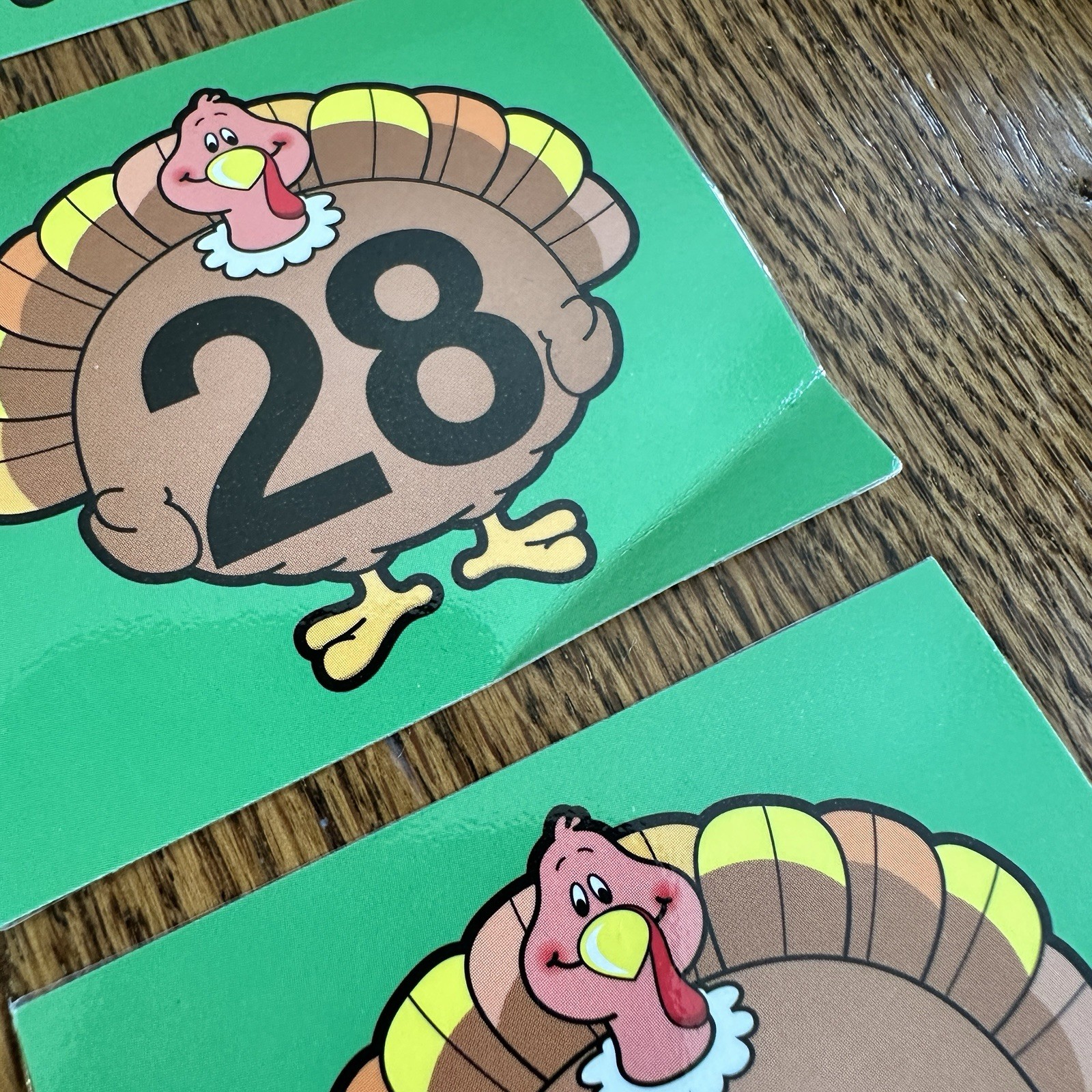 Vtg Carson Dellosa 90s Y2K Calendar Pieces Smiling Turkeys November Retro