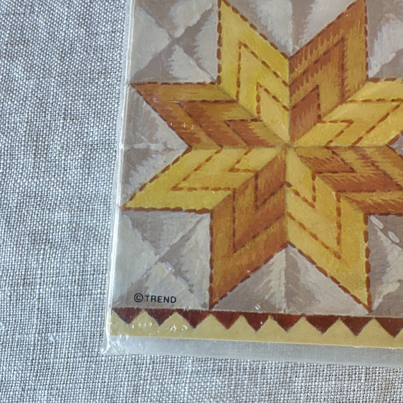 Trend Multicolor Star Quilt Like Trim Lot – Purple & Denim Decorative