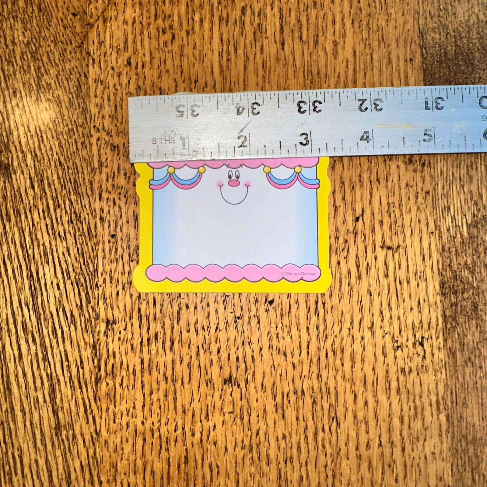 Vtg Carson Dellosa Smiling Birthday Cake Mini Note Pad Y2K 13 Sheets Classroom