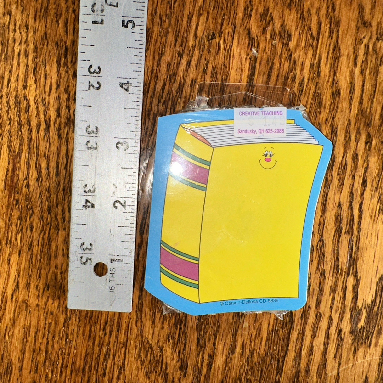 Vtg Carson Dellosa Smiling Book Mini Note Pad Y2K 36 Sheets New Classroom