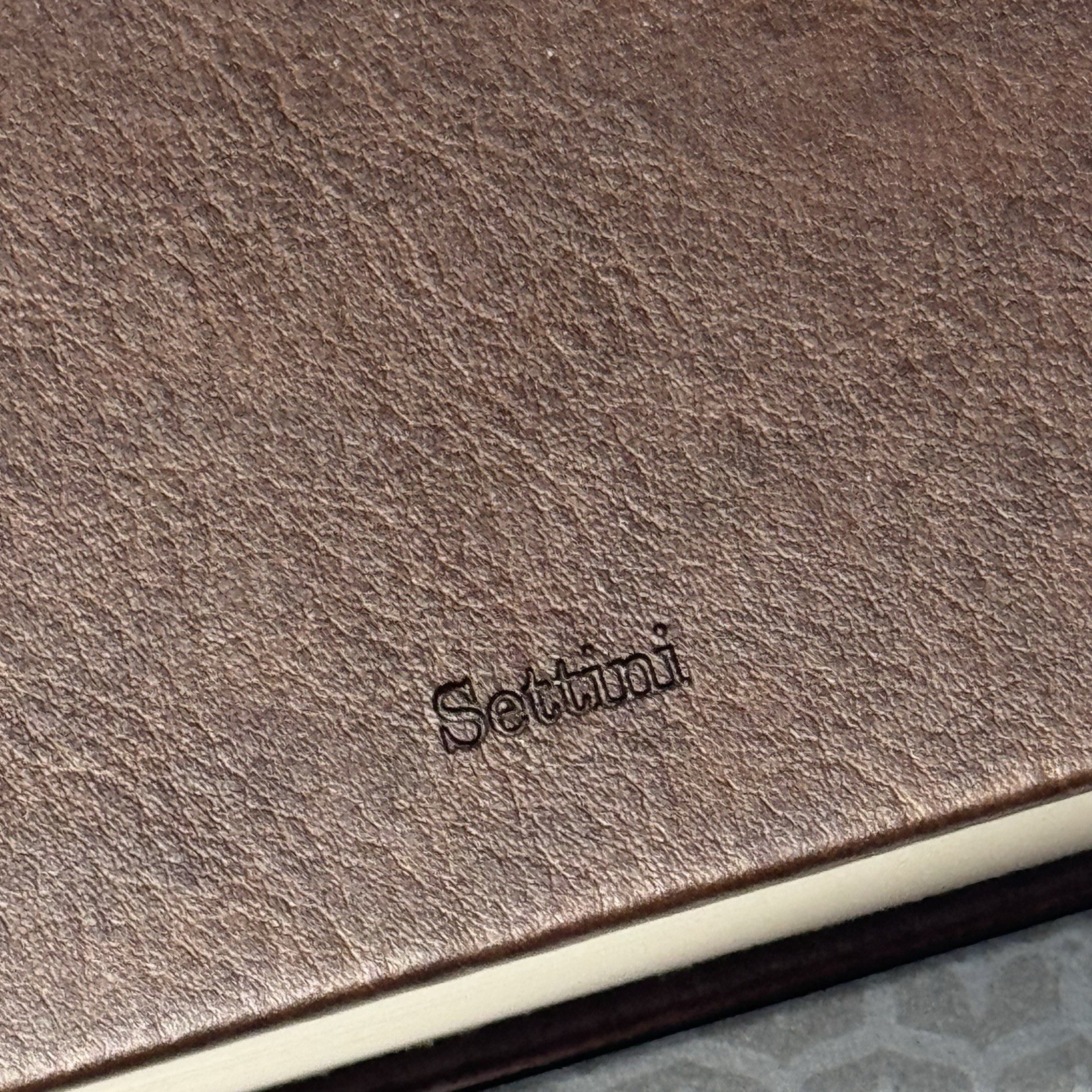 Settini Journal Notebook for Writing, Vegan Leather Hardcover Notebook Brown