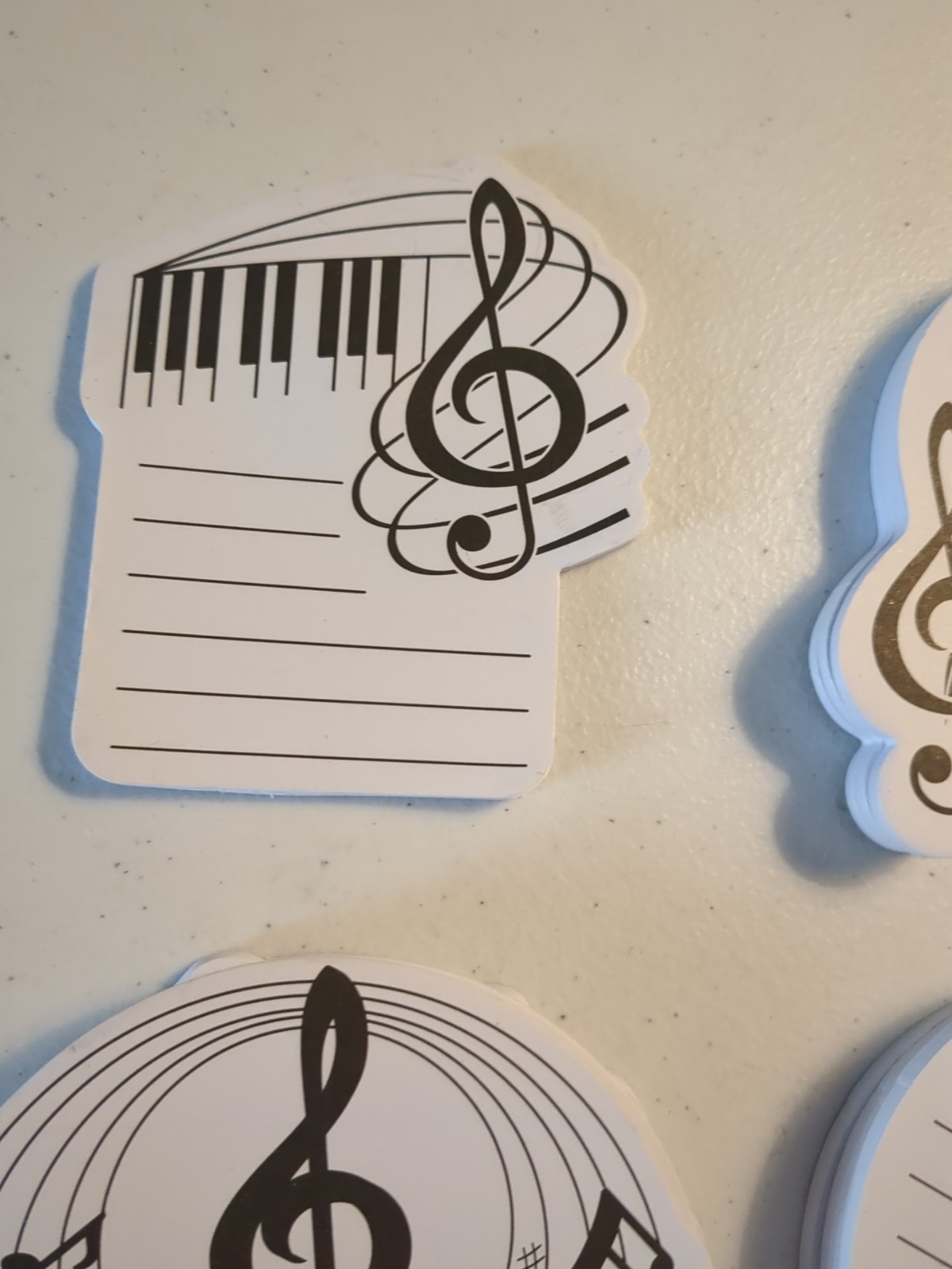 Self-Stick Note Pad Removable Memo Pads Musical Note Shape Memo 27 Notepads