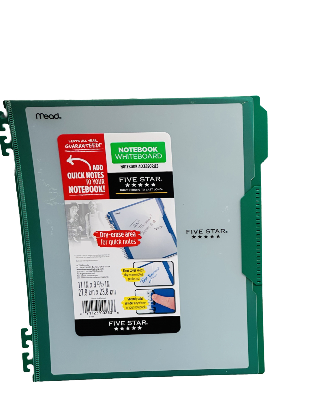 Five Star Notebook Whiteboard Dry Erase Area For Quick Notes-11×9 13/32”