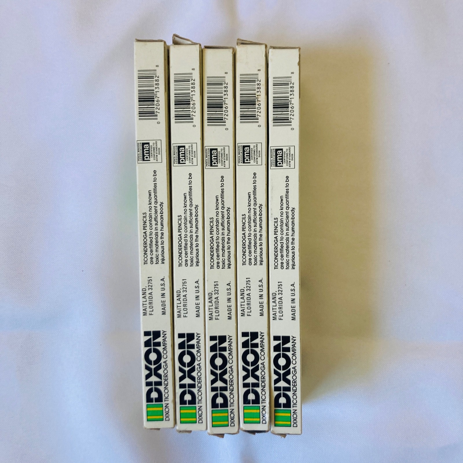 Vintage Dixon Ticonderoga 1388 No. 2 Soft Pencils Lot of 5 Pack 60 Total Pencil