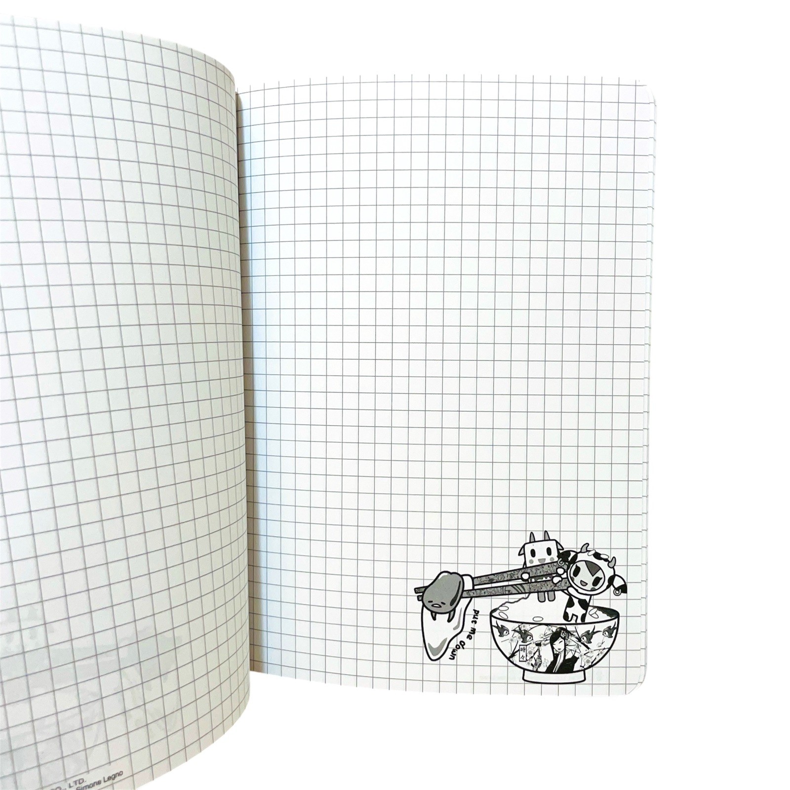 Tokidoki x Gudetama Graph Paper Notebook School Notepad Memo Cute Lazy Egg NEW