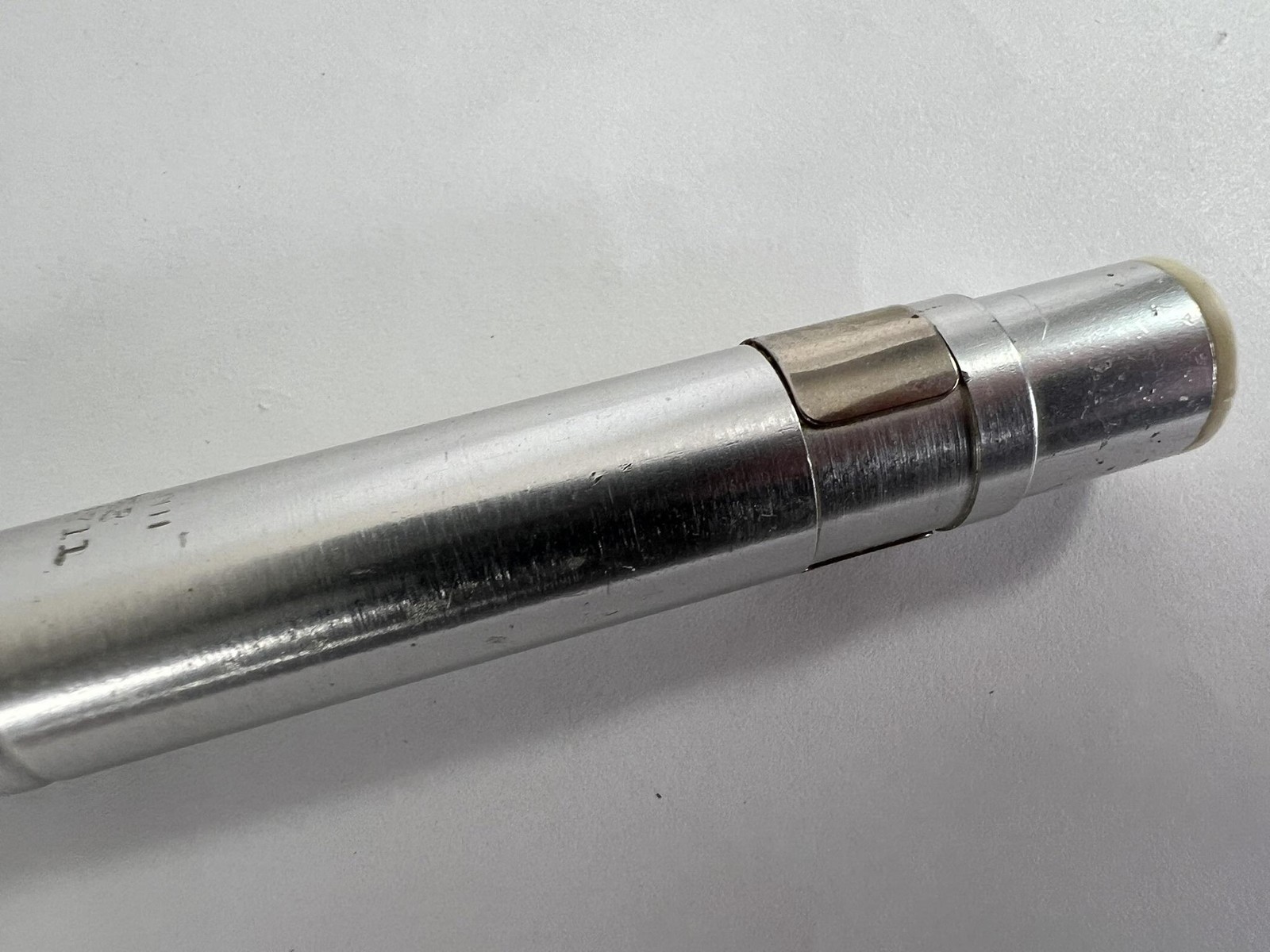 Vintage Rogers Chalk Holder Aluminum Silver Pocket Clip Madison Made In USA