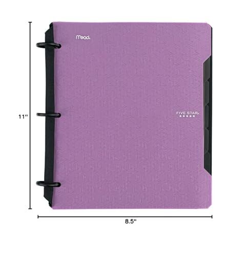 Five Star Amethyst Purple Refillable Notebook with 80 College Ruled Sheets