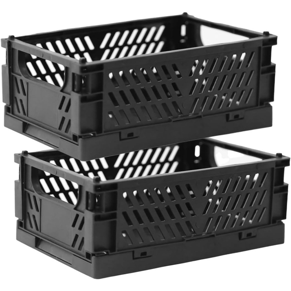 Mini Foldable Plastic Storage Box Organizer Basket for Home Kitchen Bathroom
