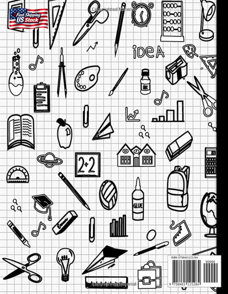 Quad Ruled Composition Notebook: Graph Paper Notebook 8.5 X 11|109 Sheets, Graph