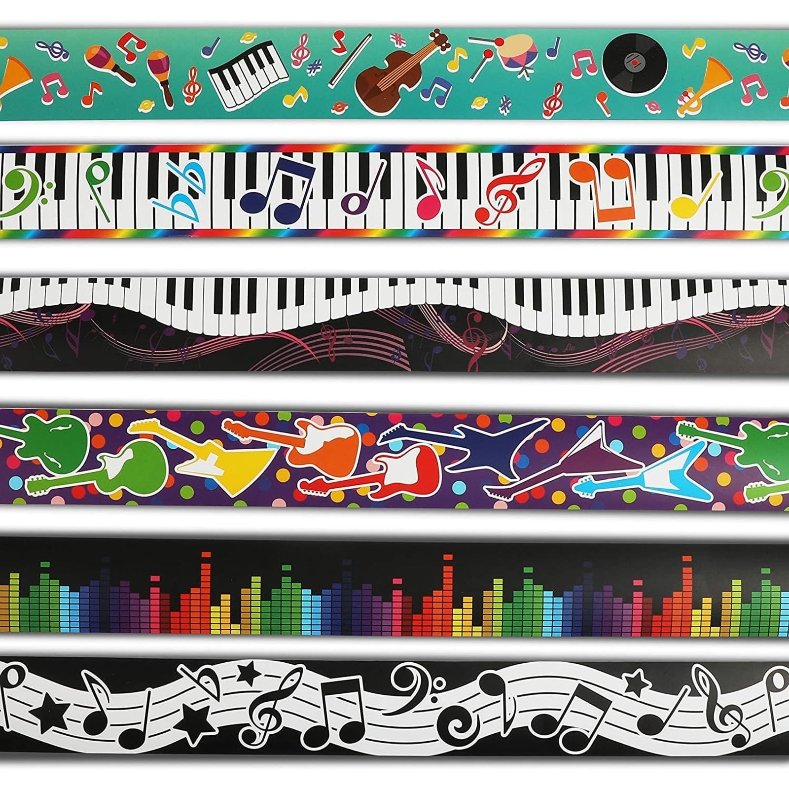 Bright Creations Music Bulletin Board Border Trim 2.3 x 36 inches, Multicolor